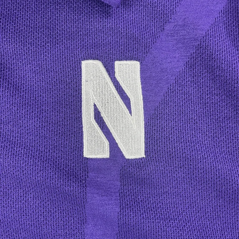 Northwestern Wildcats Under Armour Mens Large Purple Polo HeatGear Shirt